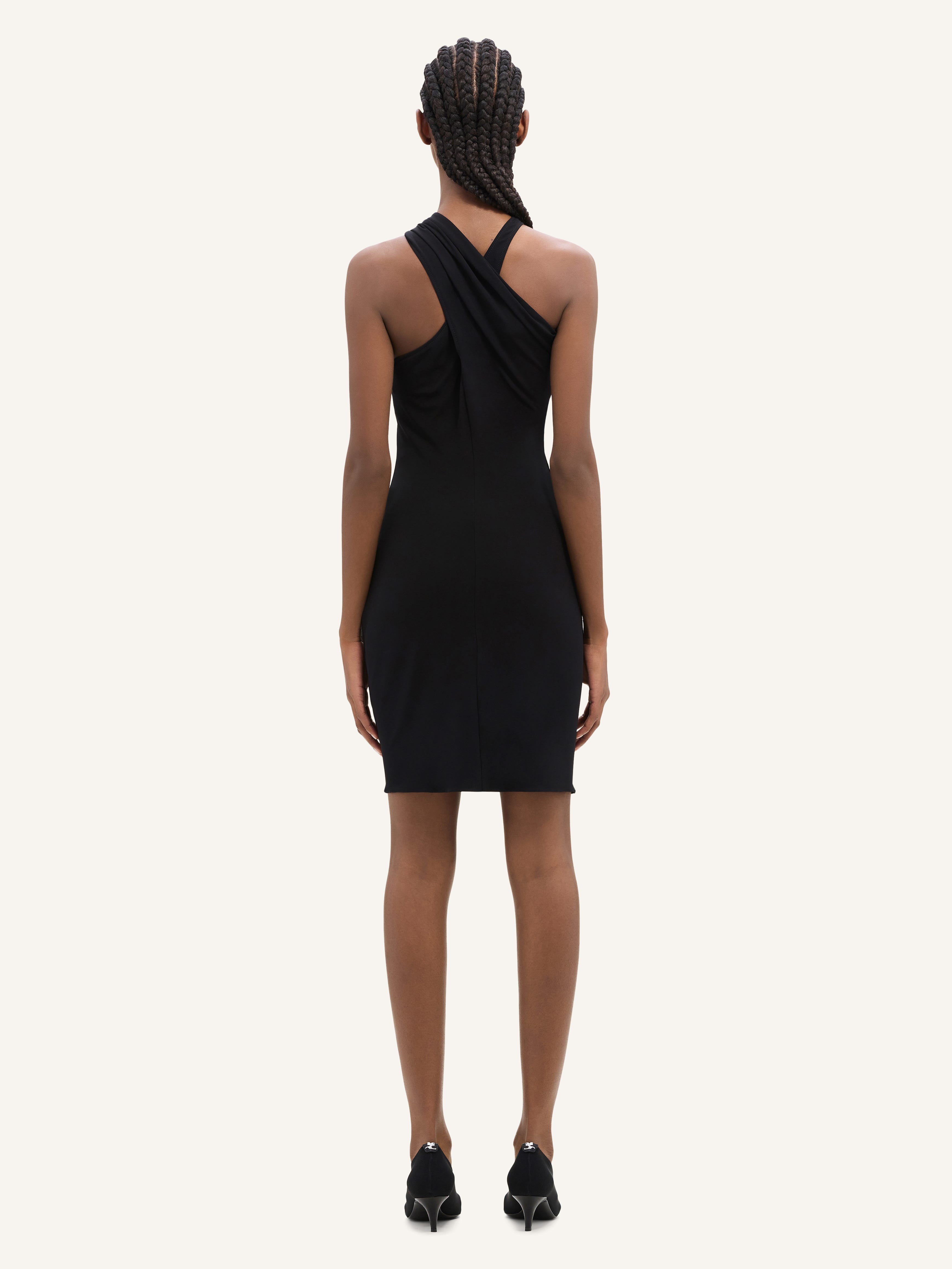 CRISS CROSS MINI JERSEY DRESS - 4