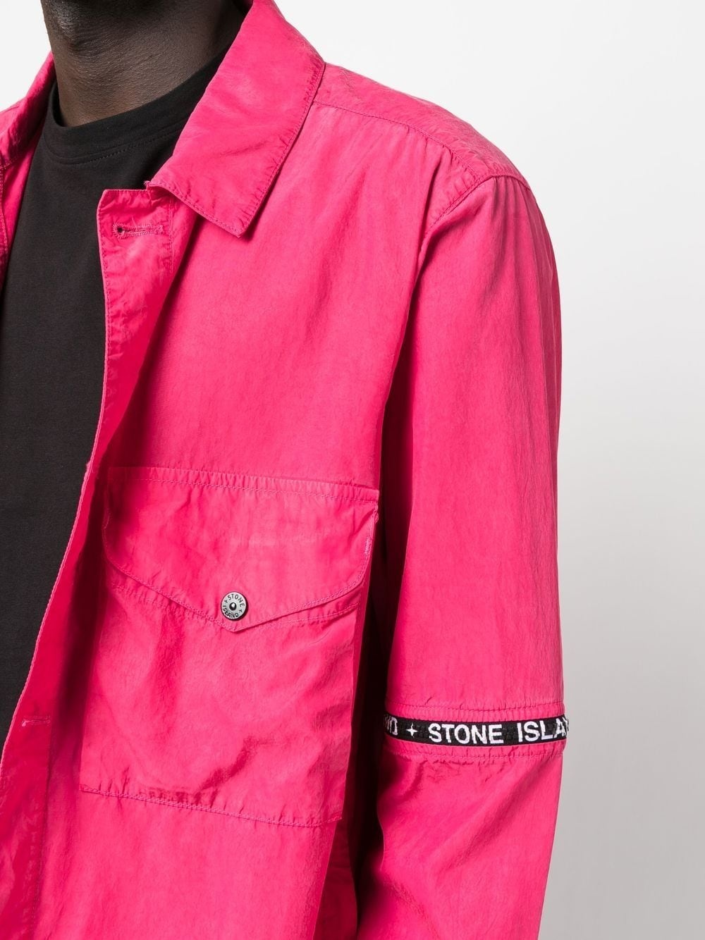 logo-band shirt-jacket - 5