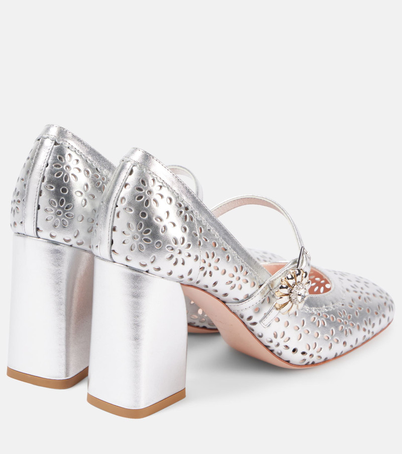 Roger Vivier Très Vivier metallic leather Mary Jane pumps outlook