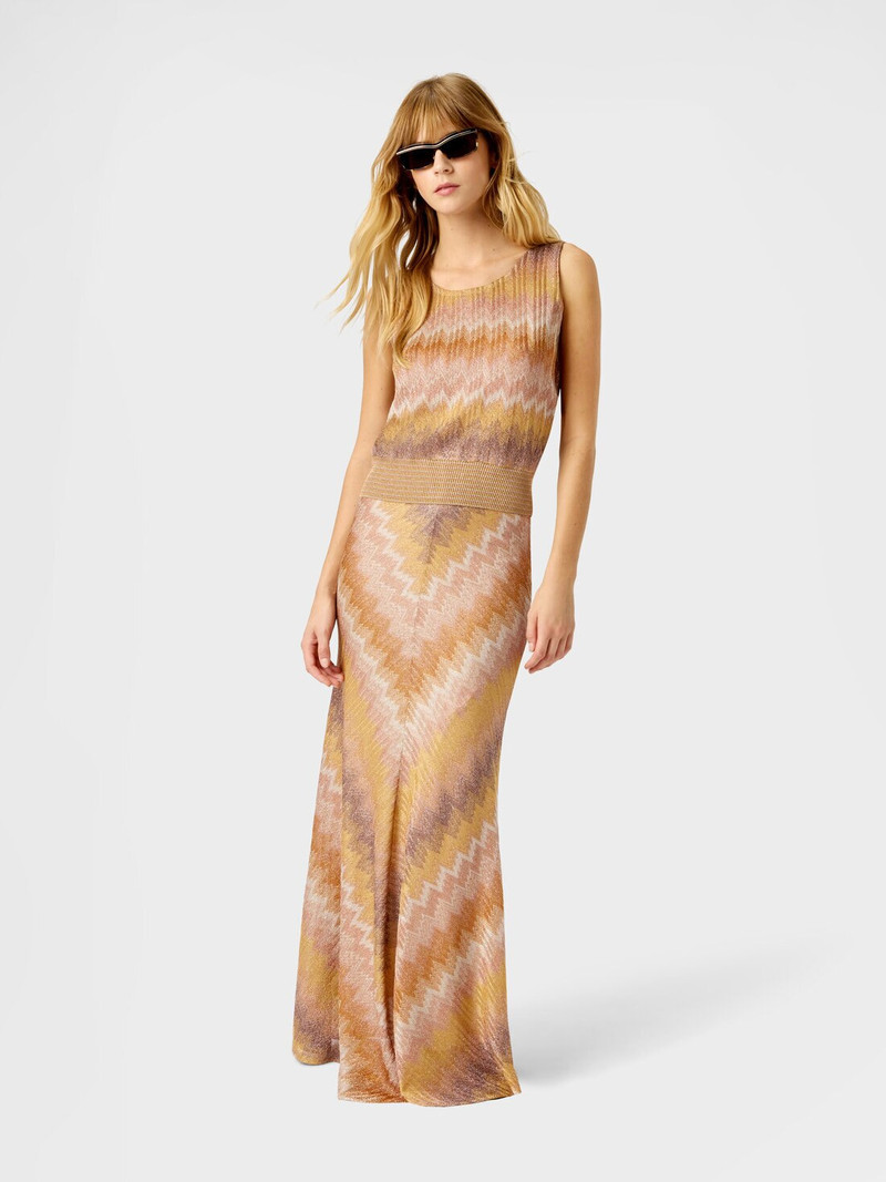 Missoni Snake-Pattern Viscose Lamé Tank Top outlook