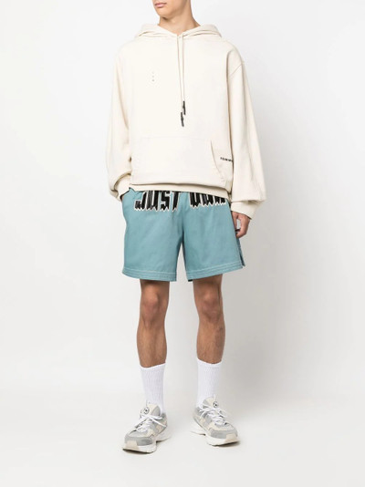 Just Don logo-print deck shorts outlook