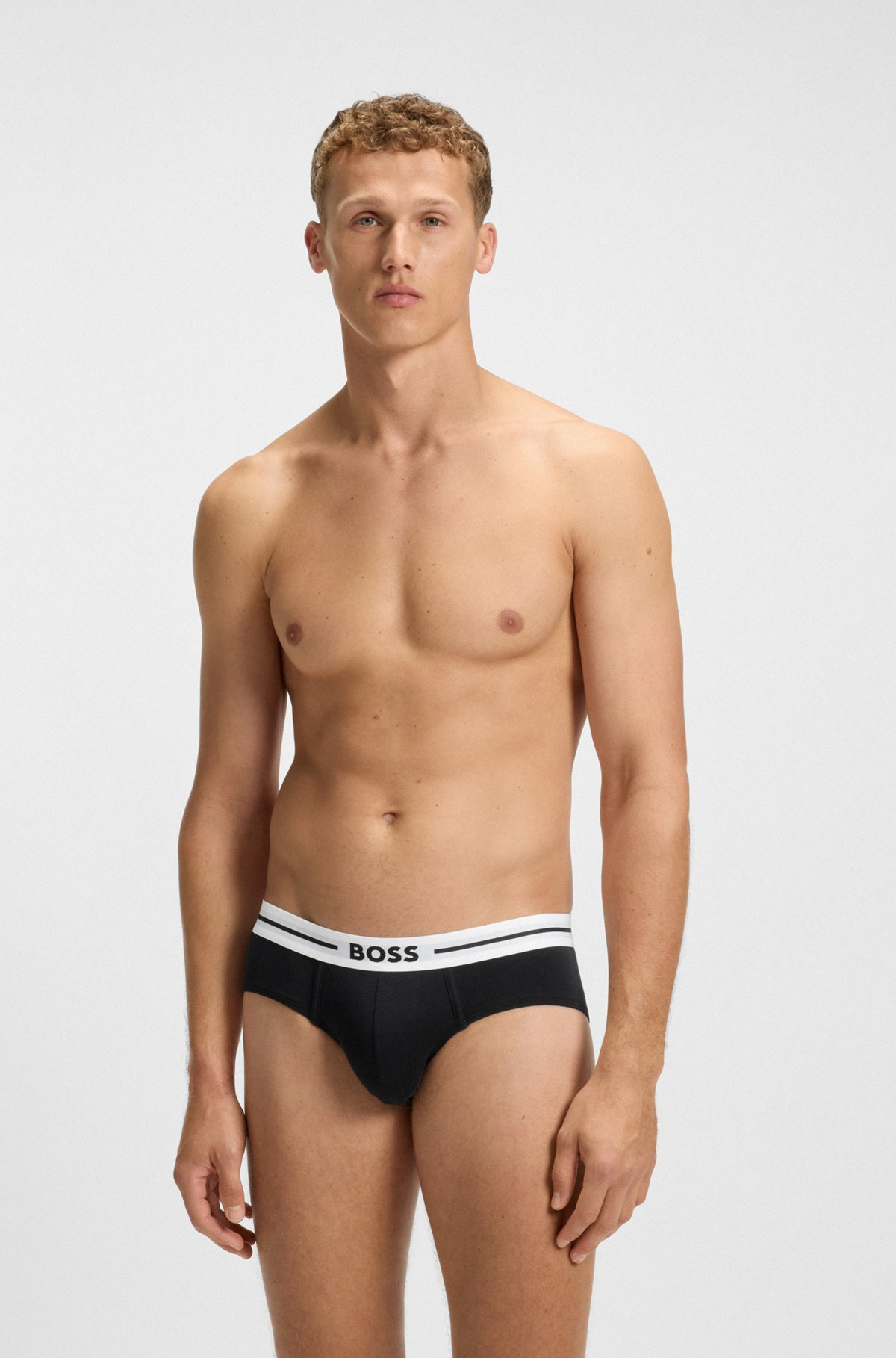 THREE-PACK OF STRETCH-COTTON TRUNKS WITH LOGO WAISTBANDS - 2