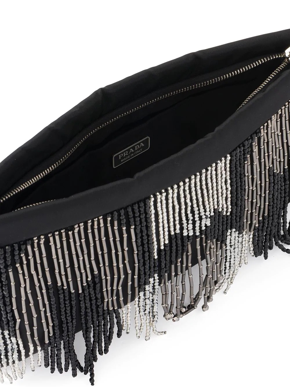 beaded-fringe clutch bag - 5