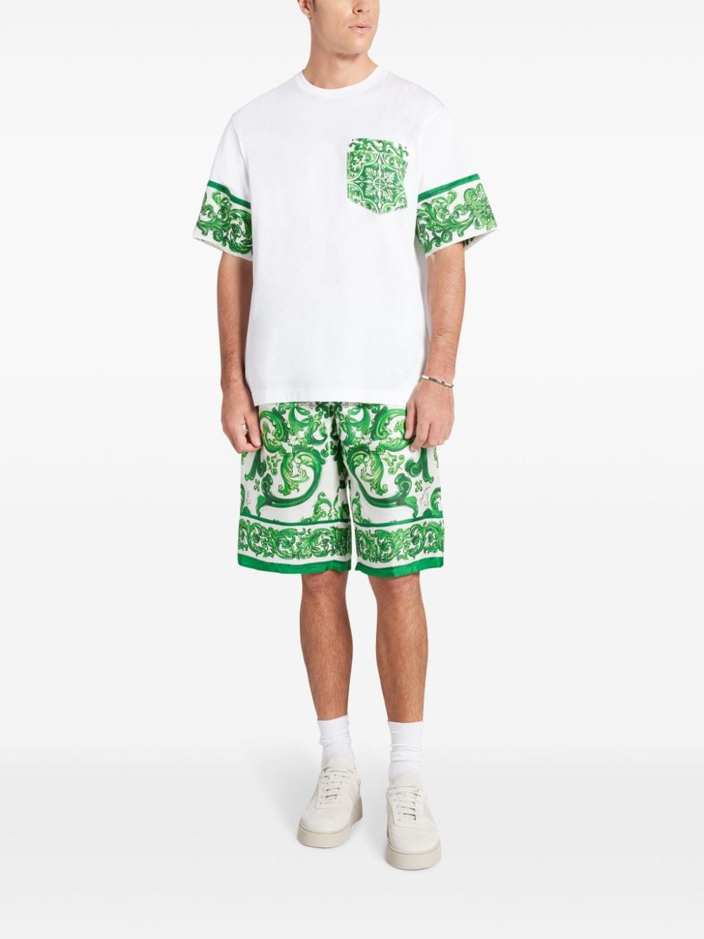 Majolica-print cotton T-shirt - 2