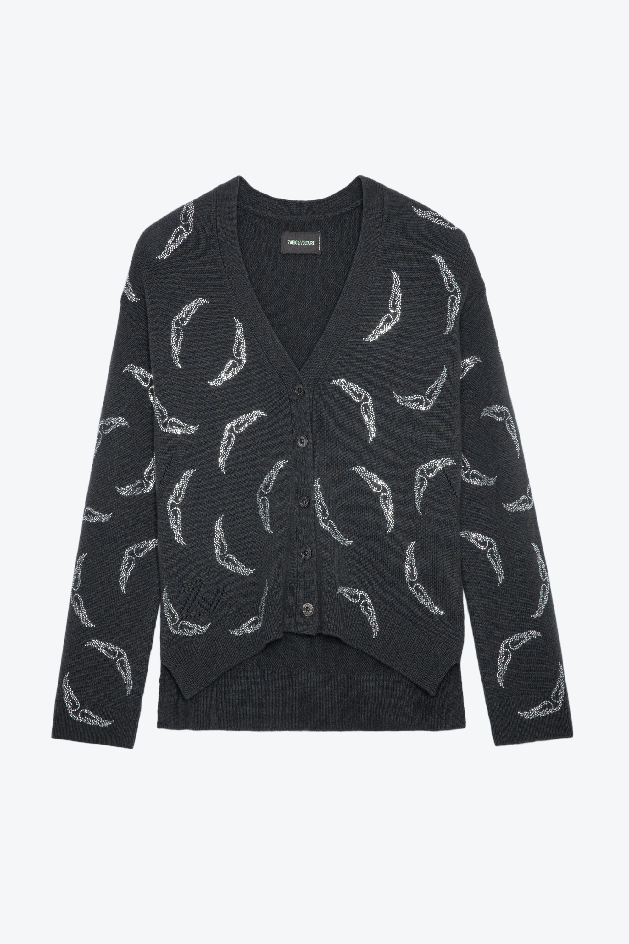 Mirka Diamanté Cashmere Cardigan - 1
