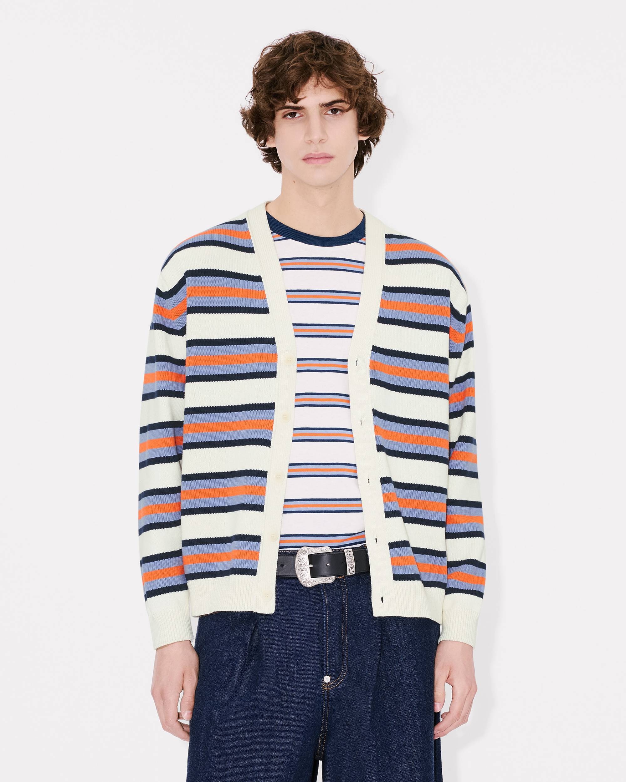 'KENZO Coast Lines' genderless cardigan in cotton - 9