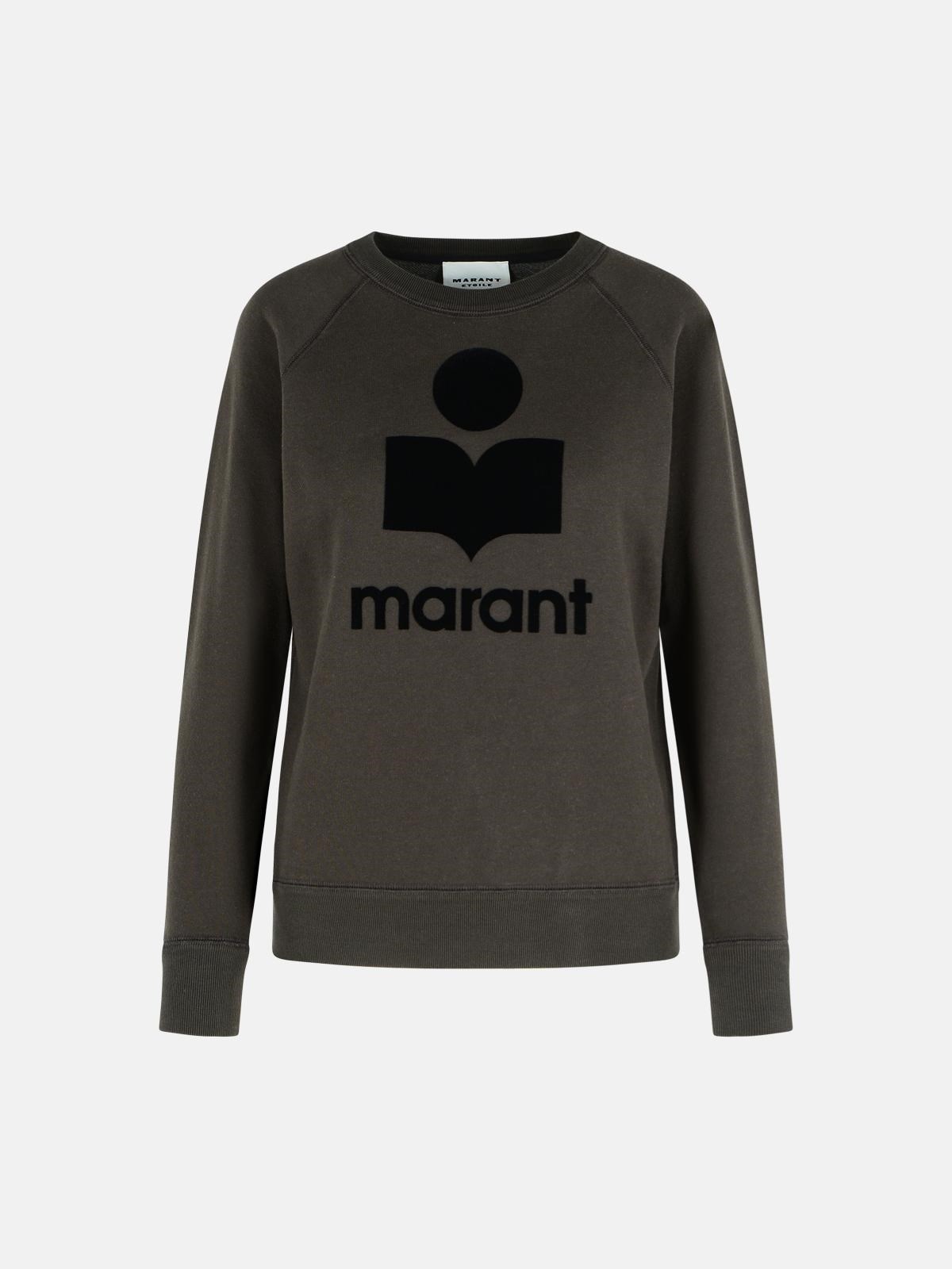 'MILLYNY' BLACK COTTON BLEND SWEATSHIRT - 1