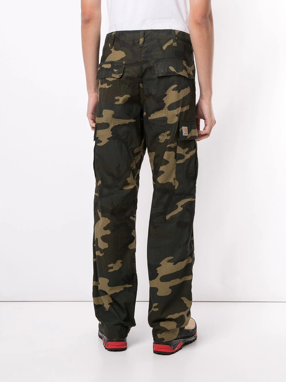 camouflage print cargo trousers - 4