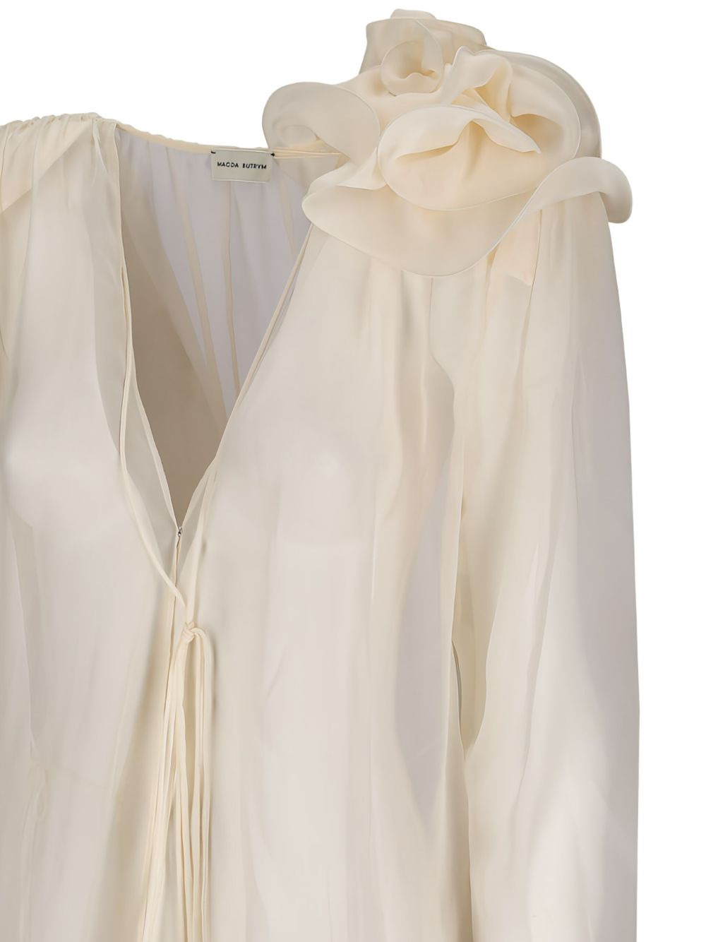 silk rose-embellished top - 3
