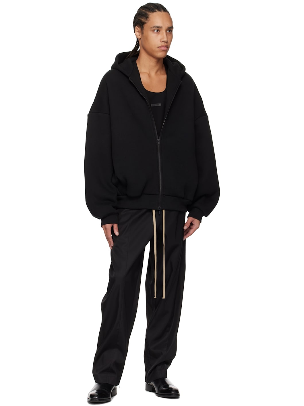 Black Center Seam Track Pants - 4