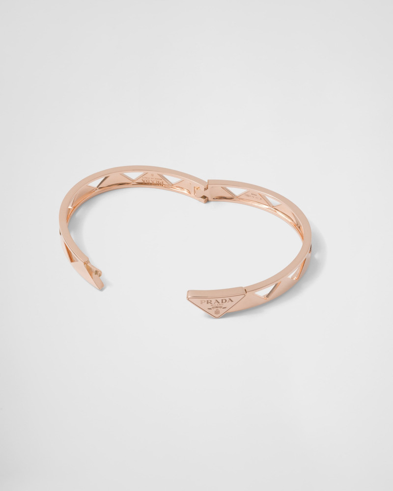 Eternal Gold cut-out bangle bracelet in pink gold 4