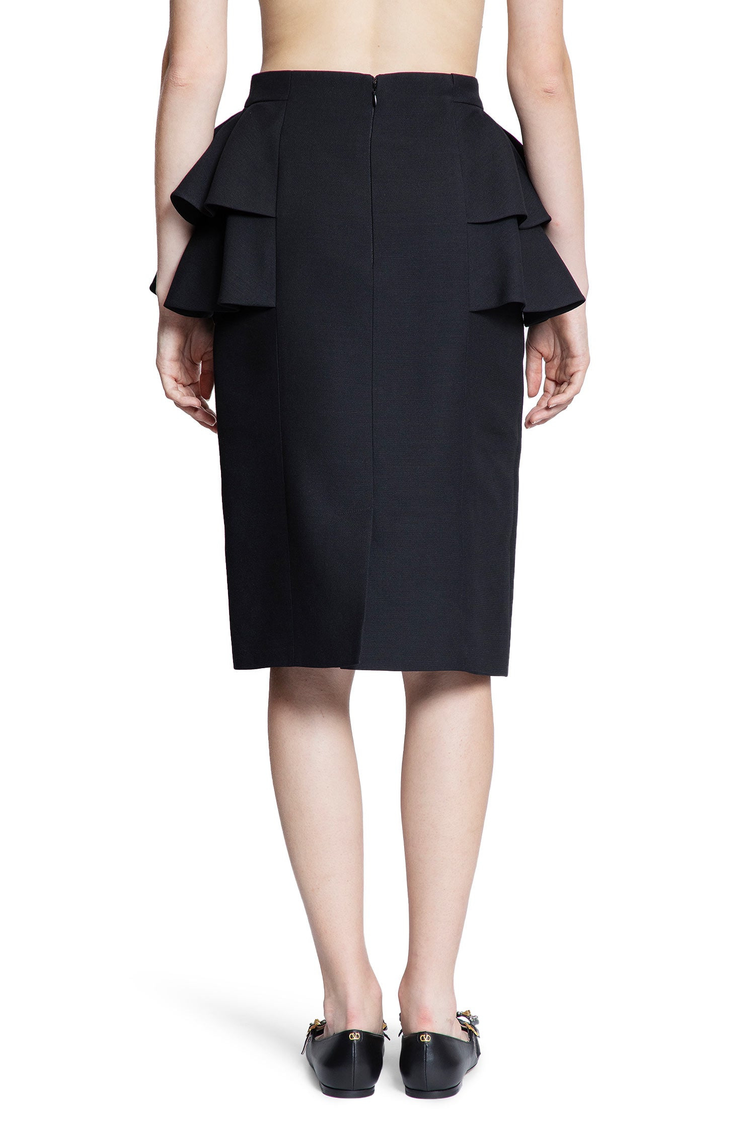 Crepe-Couture-Midi-Skirt-With-Ruffles - 3