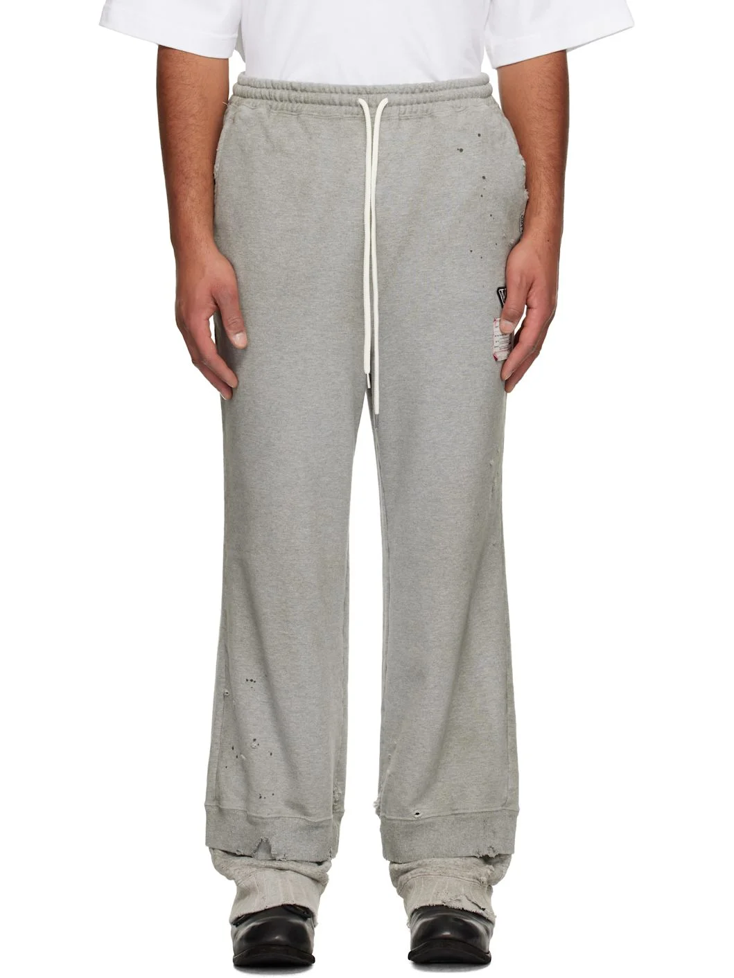 Gray Layered Sweatpants - 1