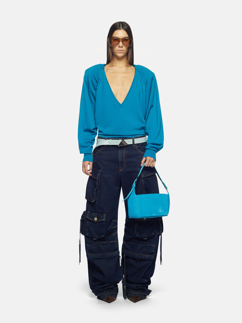 ''7/7'' TURQUOISE SHOULDER BAG 2