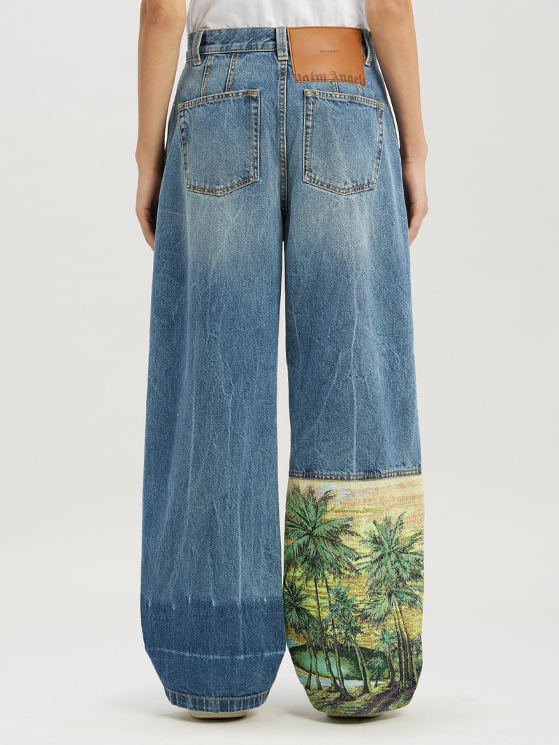 Palms Sunrise Baggy Denim Pants 5