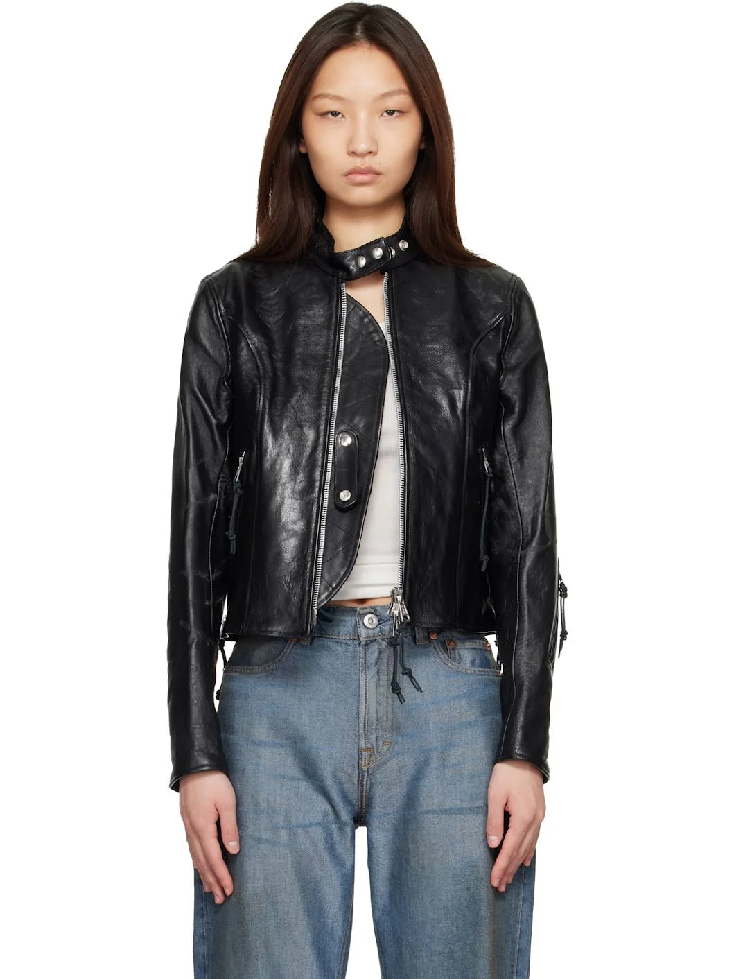 Black Yokai Leather Jacket - 1