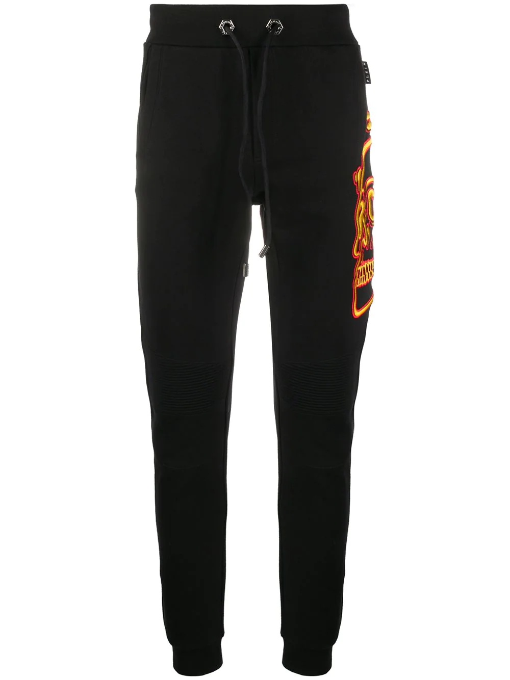 embroidered skull track pants - 1