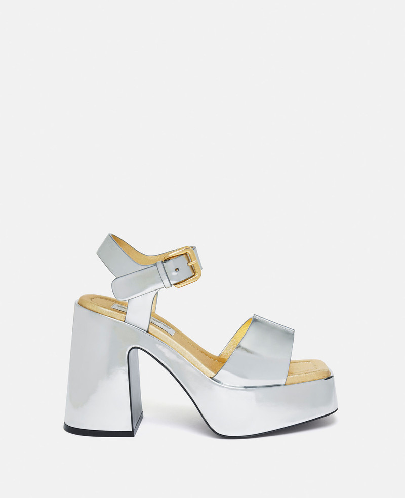 Skyla Double-Chromatic Mirrored Platform Sandals 1