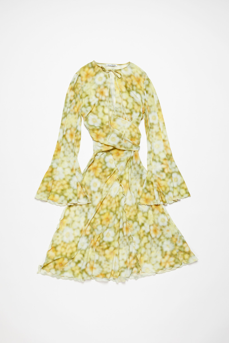 green christmas plaid dress Acne Studios Coated Denim Dress main image 0