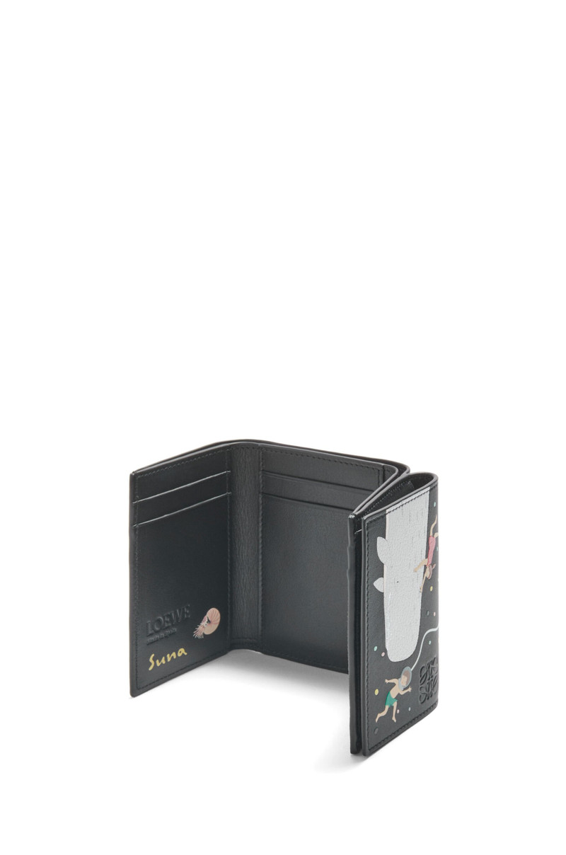 Whale trifold wallet in nappa calfskin 4