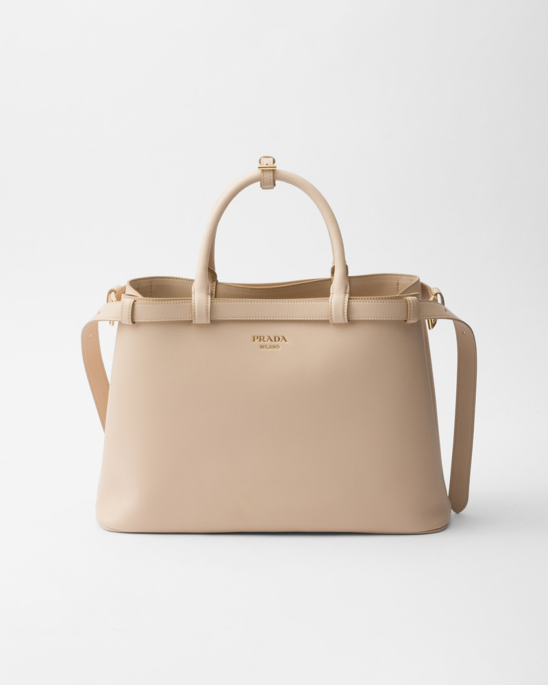 Prada Buckle medium leather handbag with double belt - 1