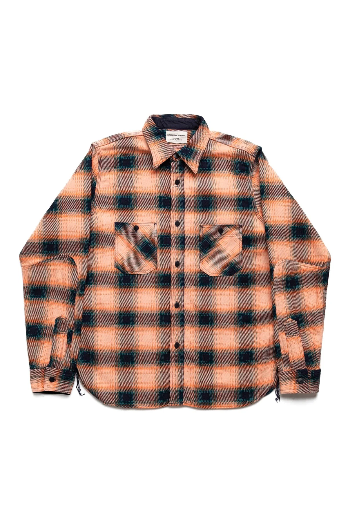 Indigo Rope Dyed Heavy Flannel Shirt - Pink - 1