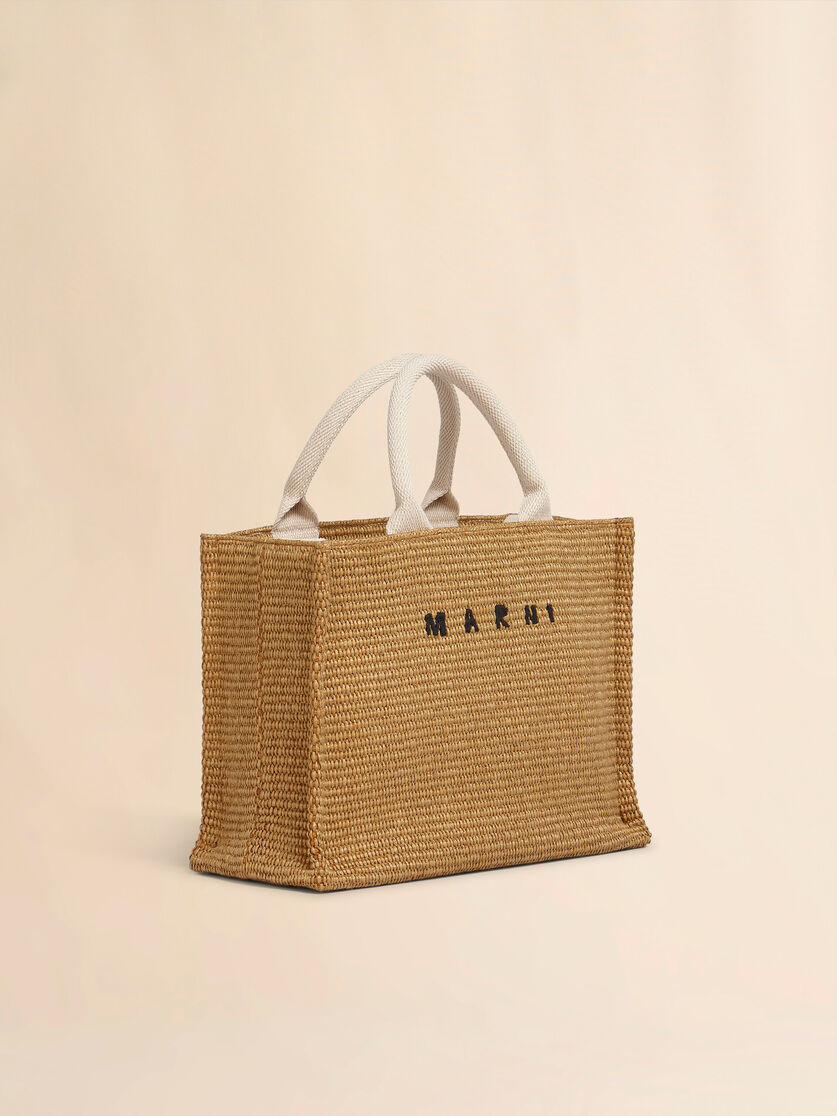 SMALL BROWN RAFFIA TOTE BAG - 6