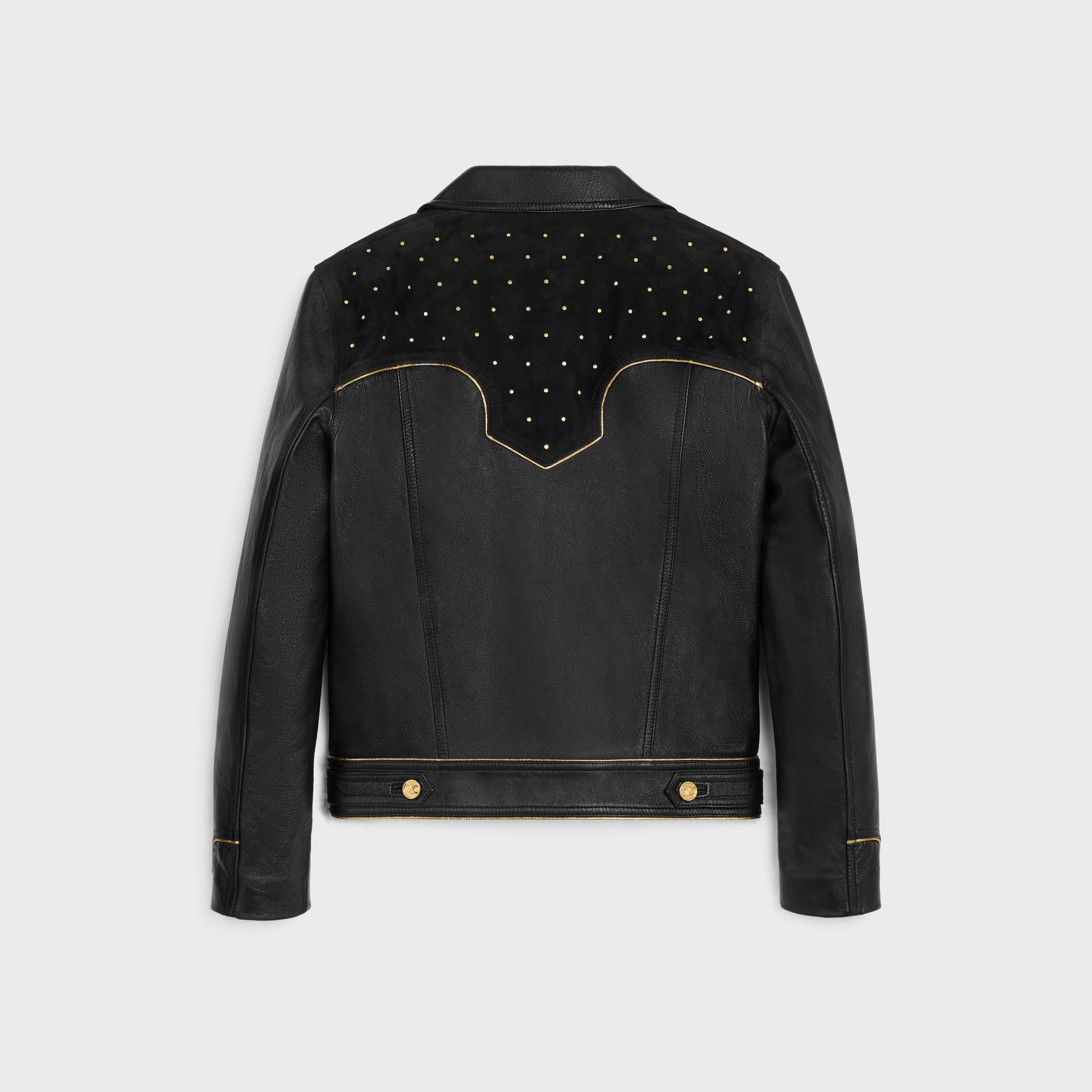 western blouson jacket with studs in soft lambskin - 2