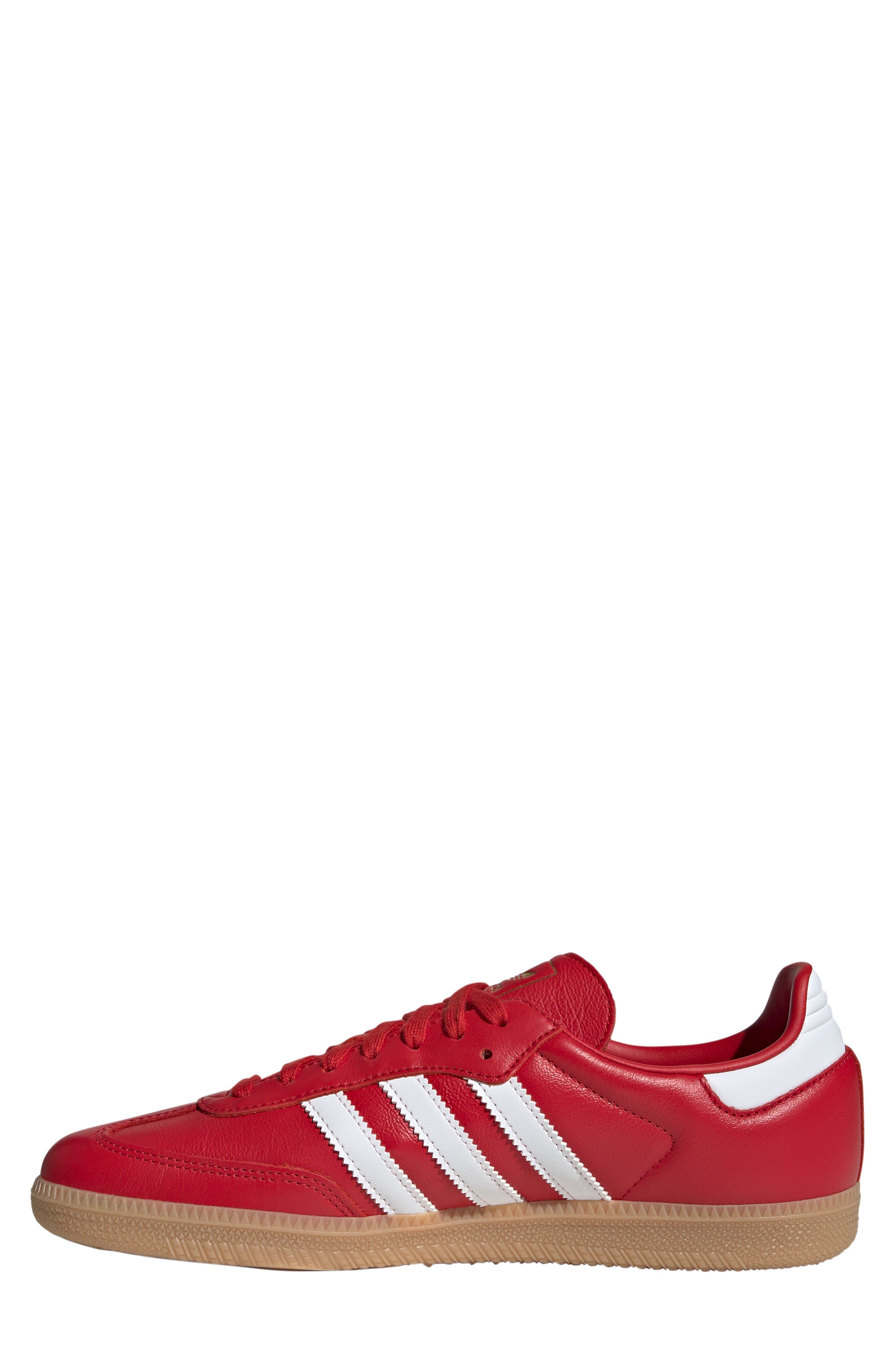 adidas Samba OG Sneaker in Better Scarlet/White/Gum at Nordstrom - 6
