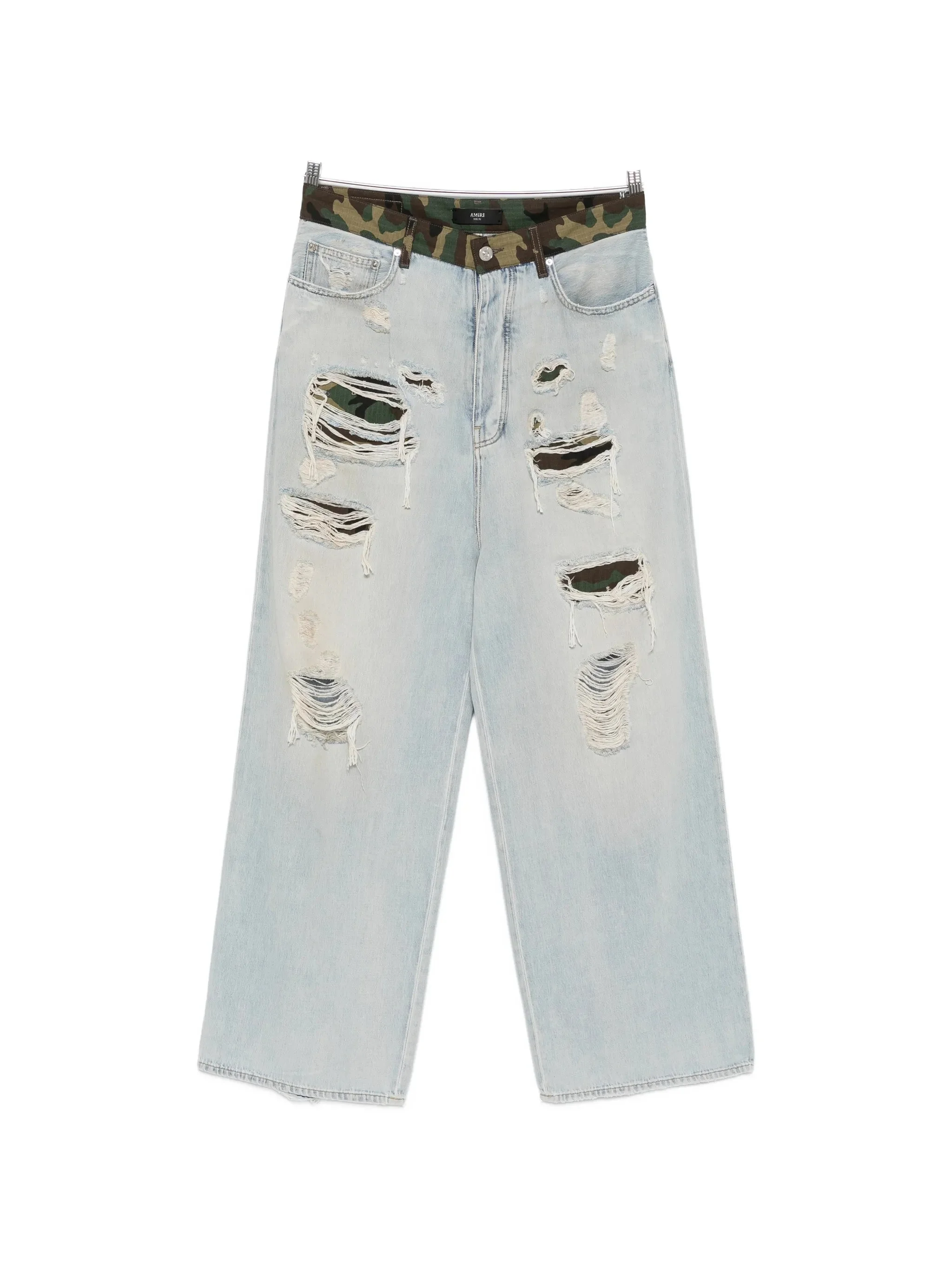Amiri Distressed Camouflage-print Jeans - 1