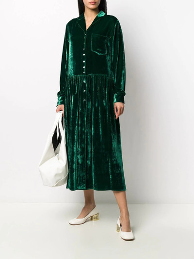 MM6 Maison Margiela velvet shirt dress outlook