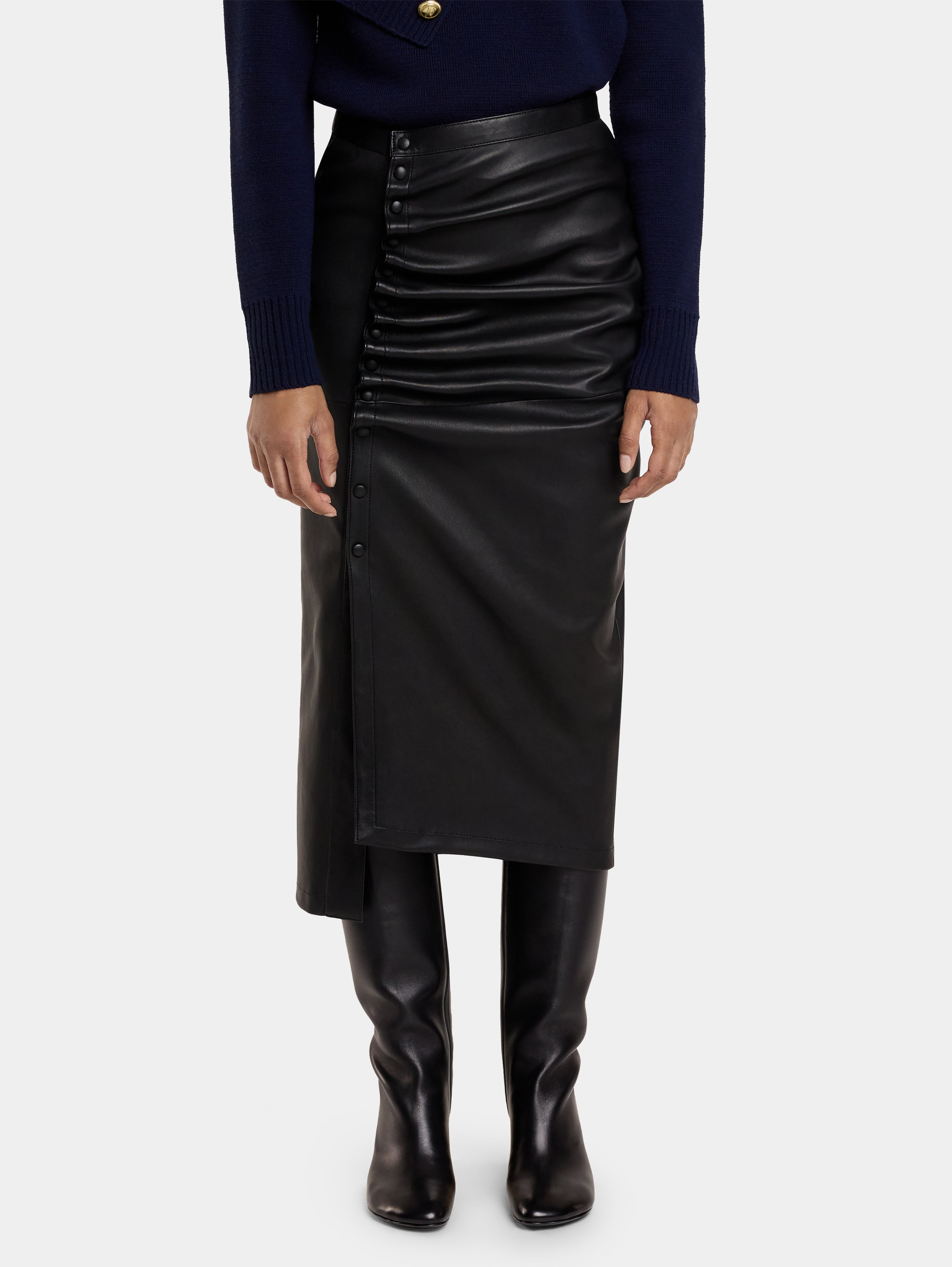 MIDI-SKIRT IN LAMBSKIN - 4