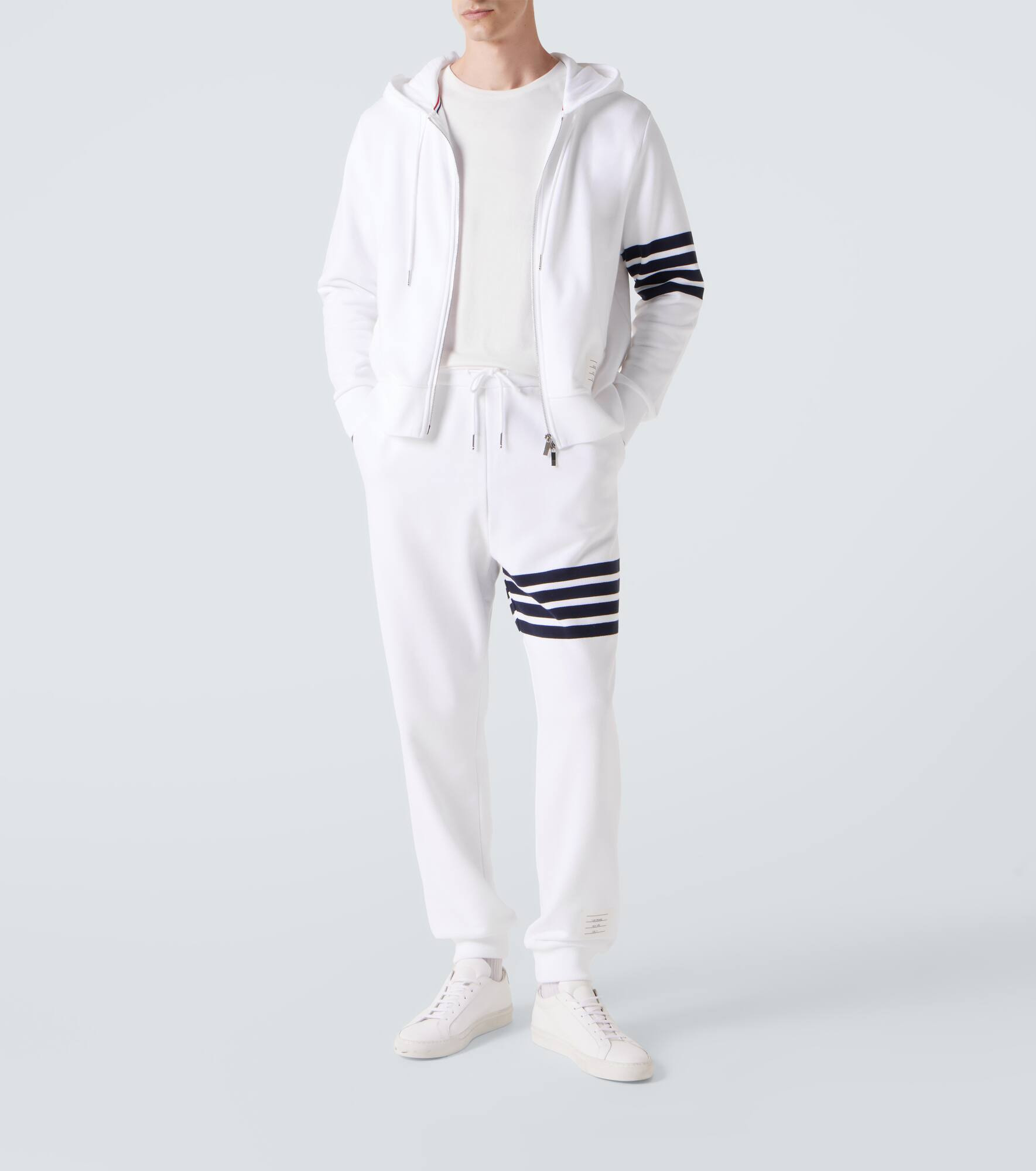 4-Bar cotton jersey hoodie - 2