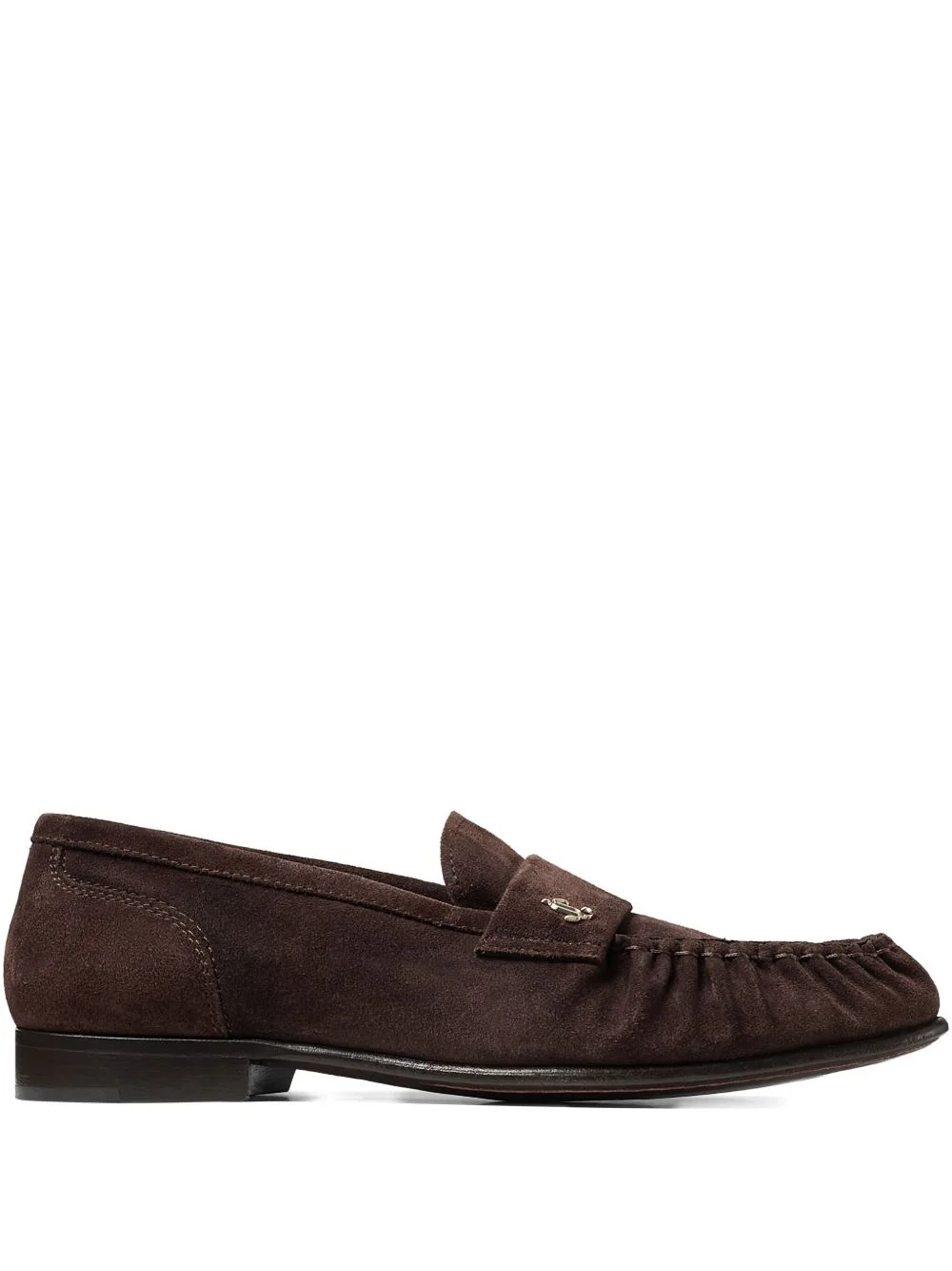 Ellis metal-plaque suede loafers - 1