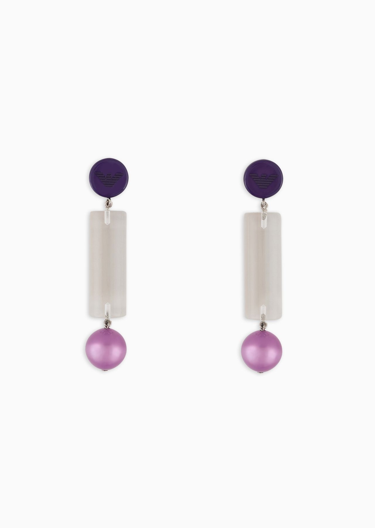Cylindrical pendant earrings - 1