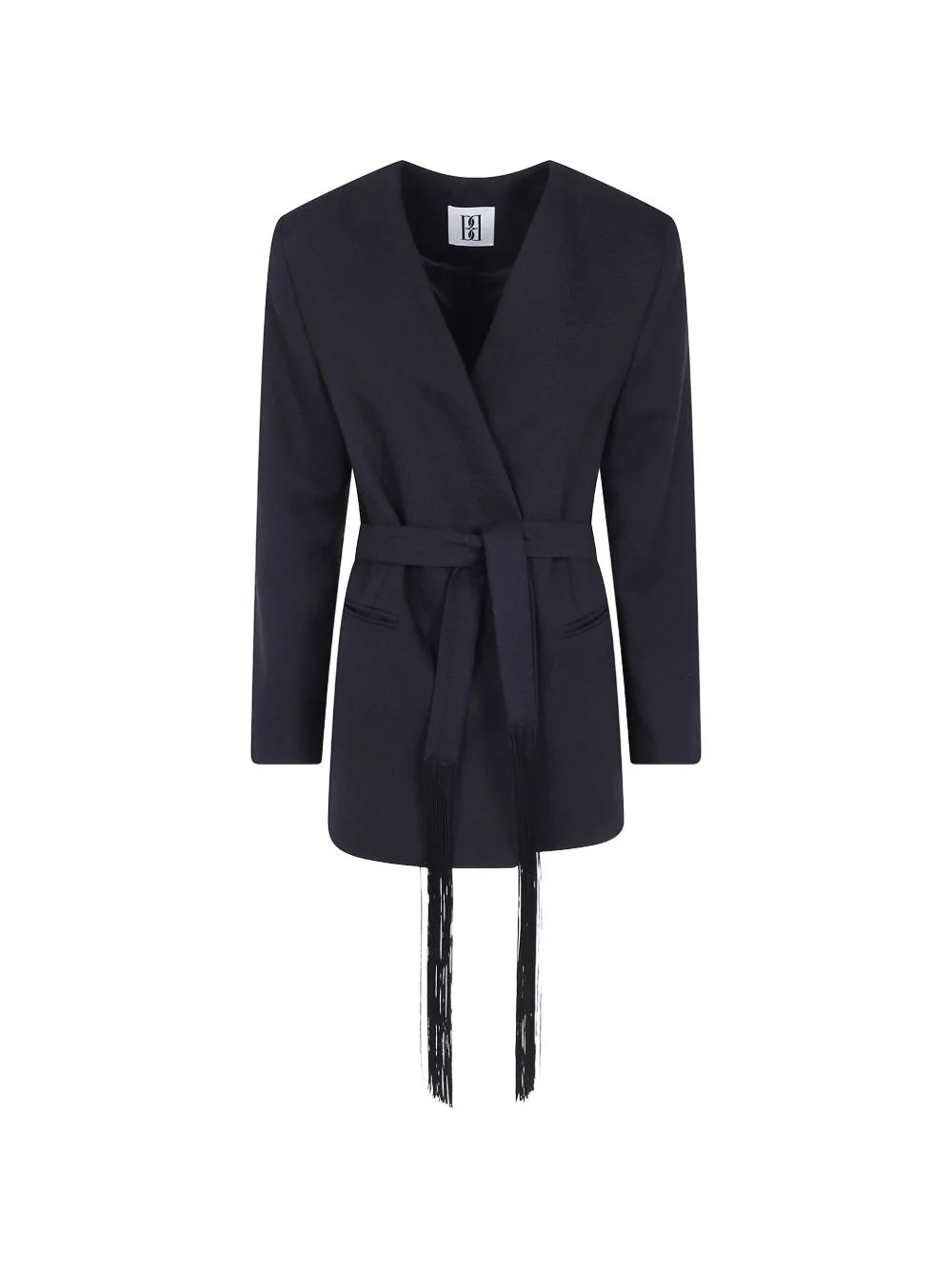 Emma fringed belted blazer - 1