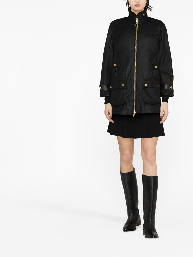 Barbour Norwood waxed mid-length jacket outlook