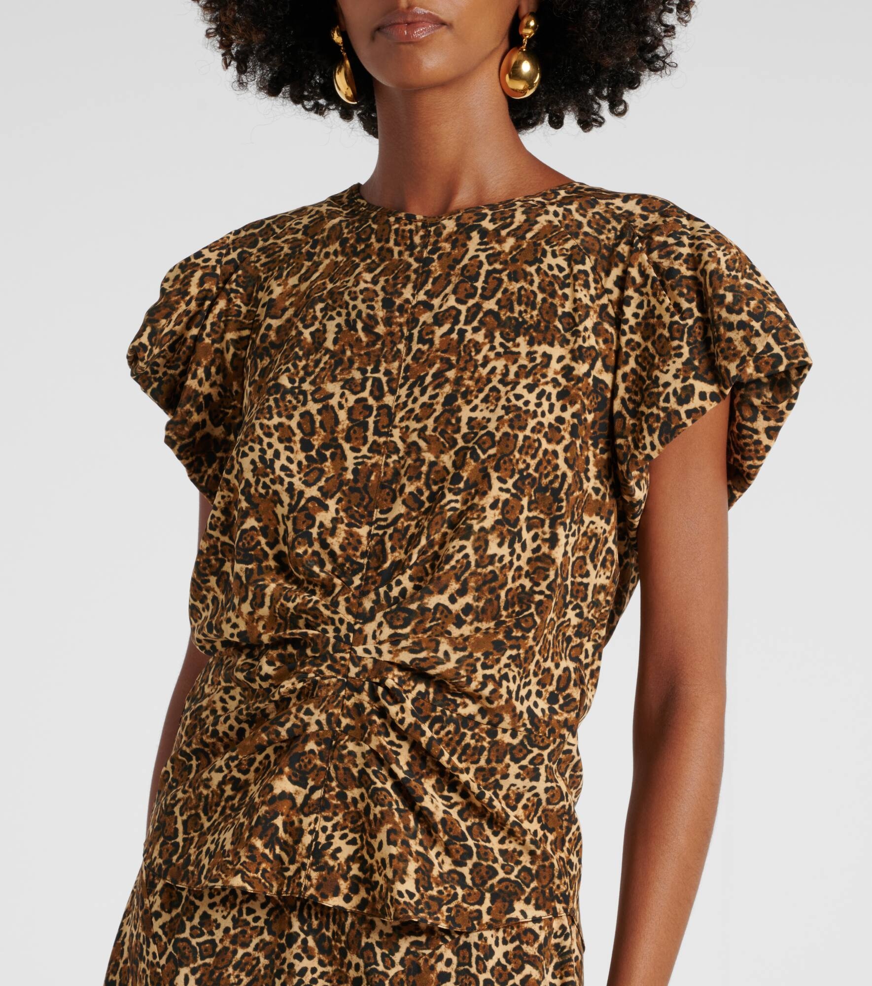 Tullya leopard-print silk-blend top - 4