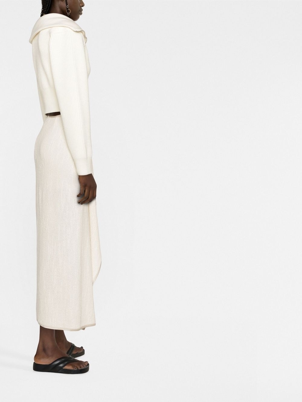 draped midi skirt - 3