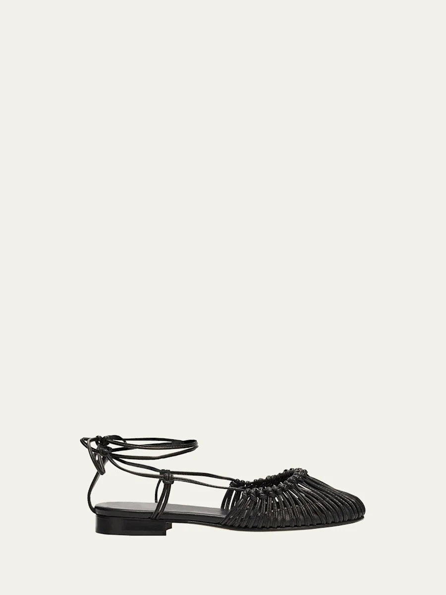 Mantera Knotted Leather Sandals - 1