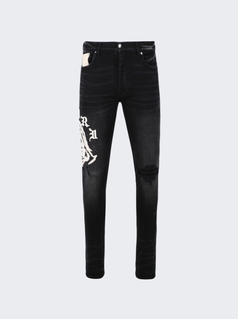 Wes Lang Reaper Logo Jean Aged Black 1