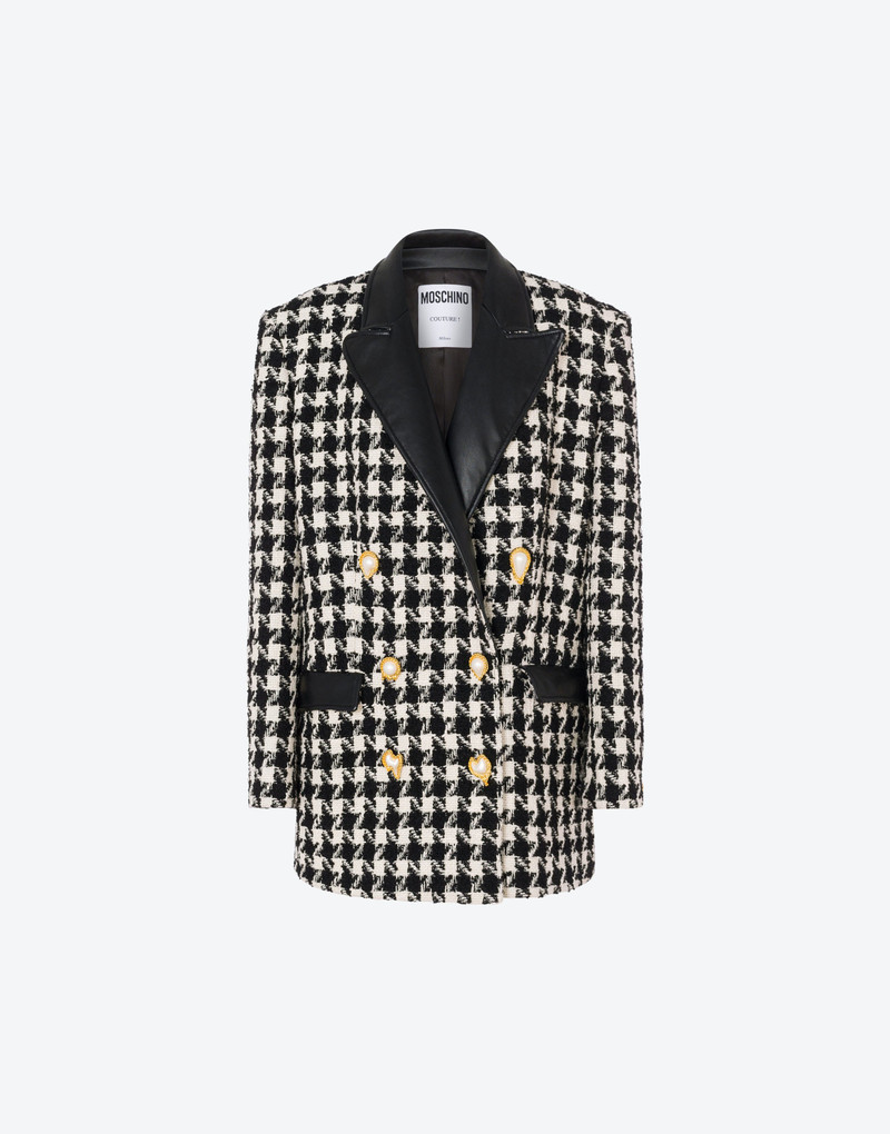 MORPHED BUTTONS HOUNDSTOOTH BOUCLÉ JACKET 1