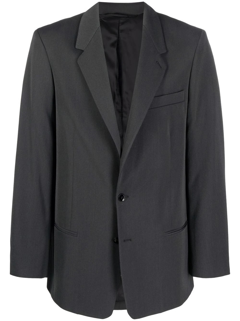 boxy-cut single-breasted blazer - 1