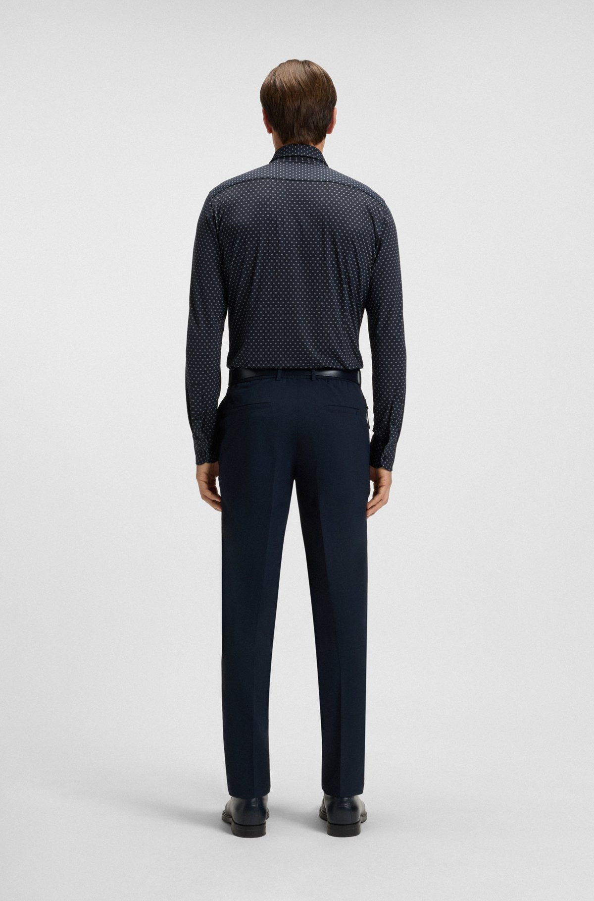 SLIM-FIT SHIRT IN ITALIAN-MADE PERFORMANCE-STRETCH FABRIC - 5