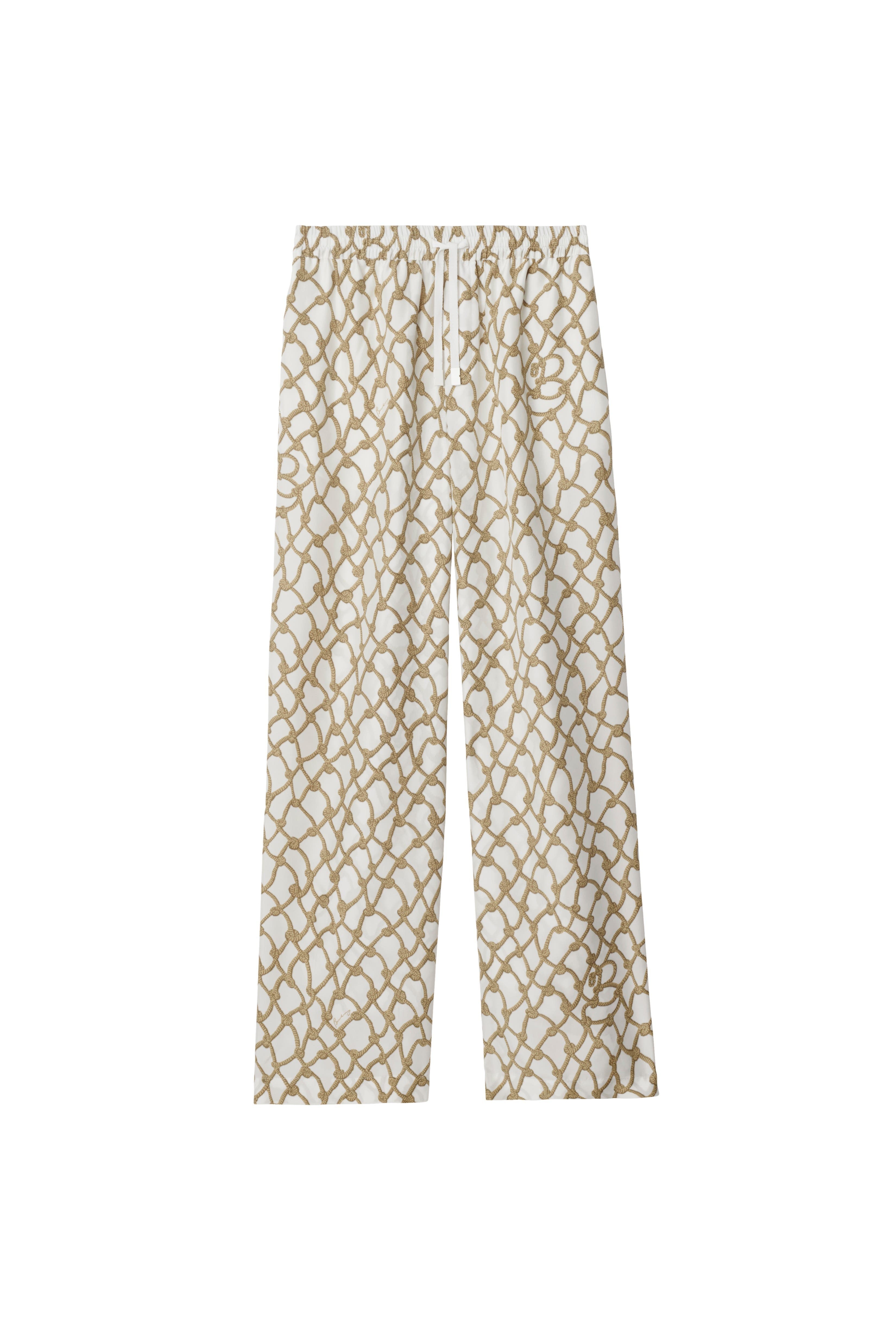 burberry Knot Silk Trousers in Thatch at Nordstrom - 2