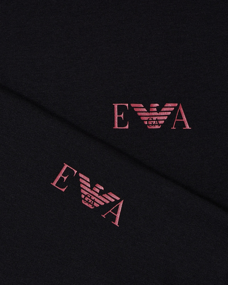 EMPORIO ARMANI TWO-PACK OF LOUNGEWEAR FITTED T-SHIRTS WITH A BOLD MONOGRAM LOGO outlook