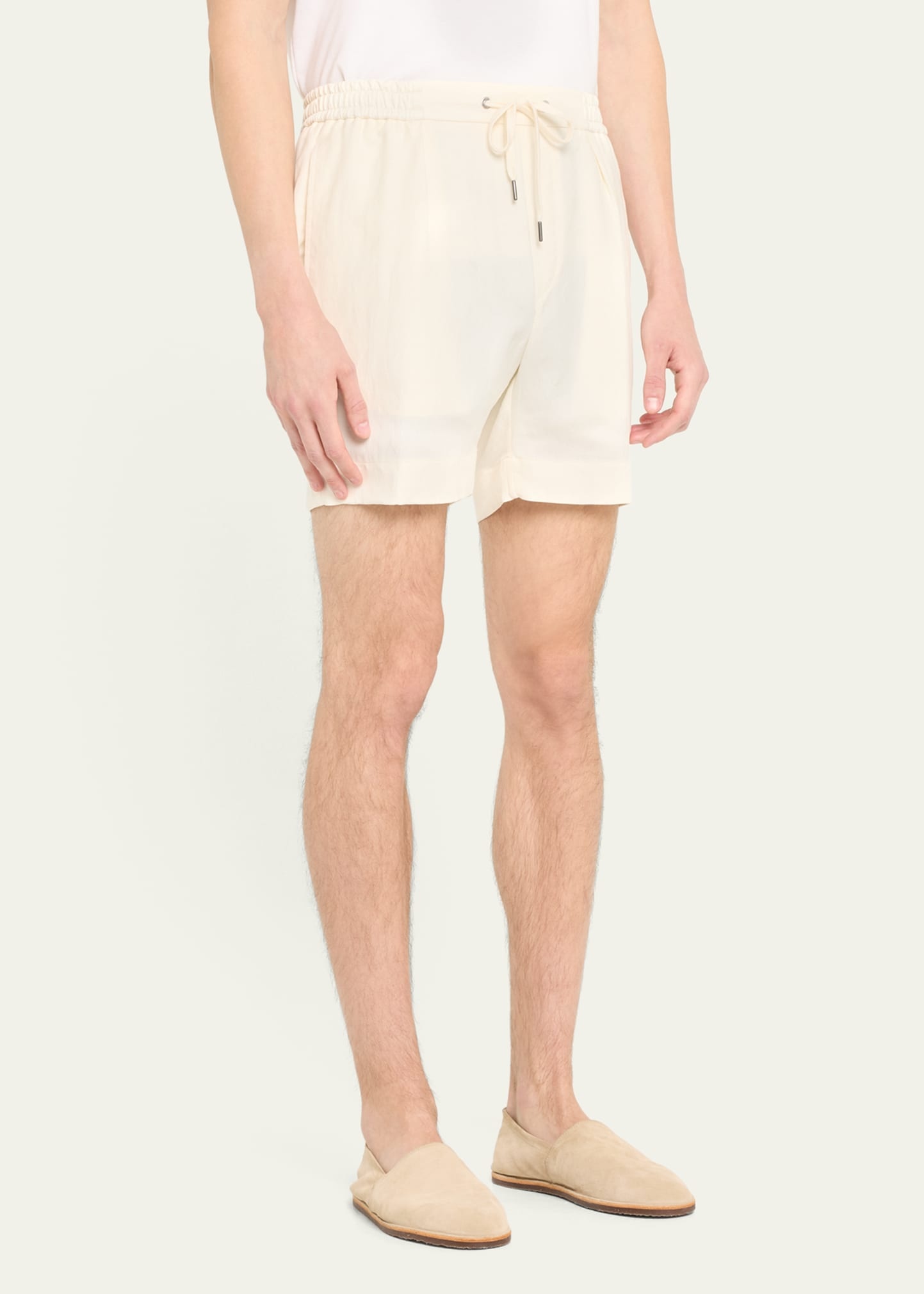 Men's Dorset Silk-Linen Drawstring Shorts - 5