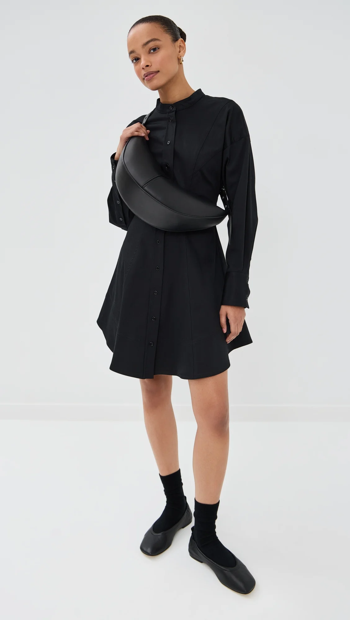 Janan Dress in Cotton Sateen - 1