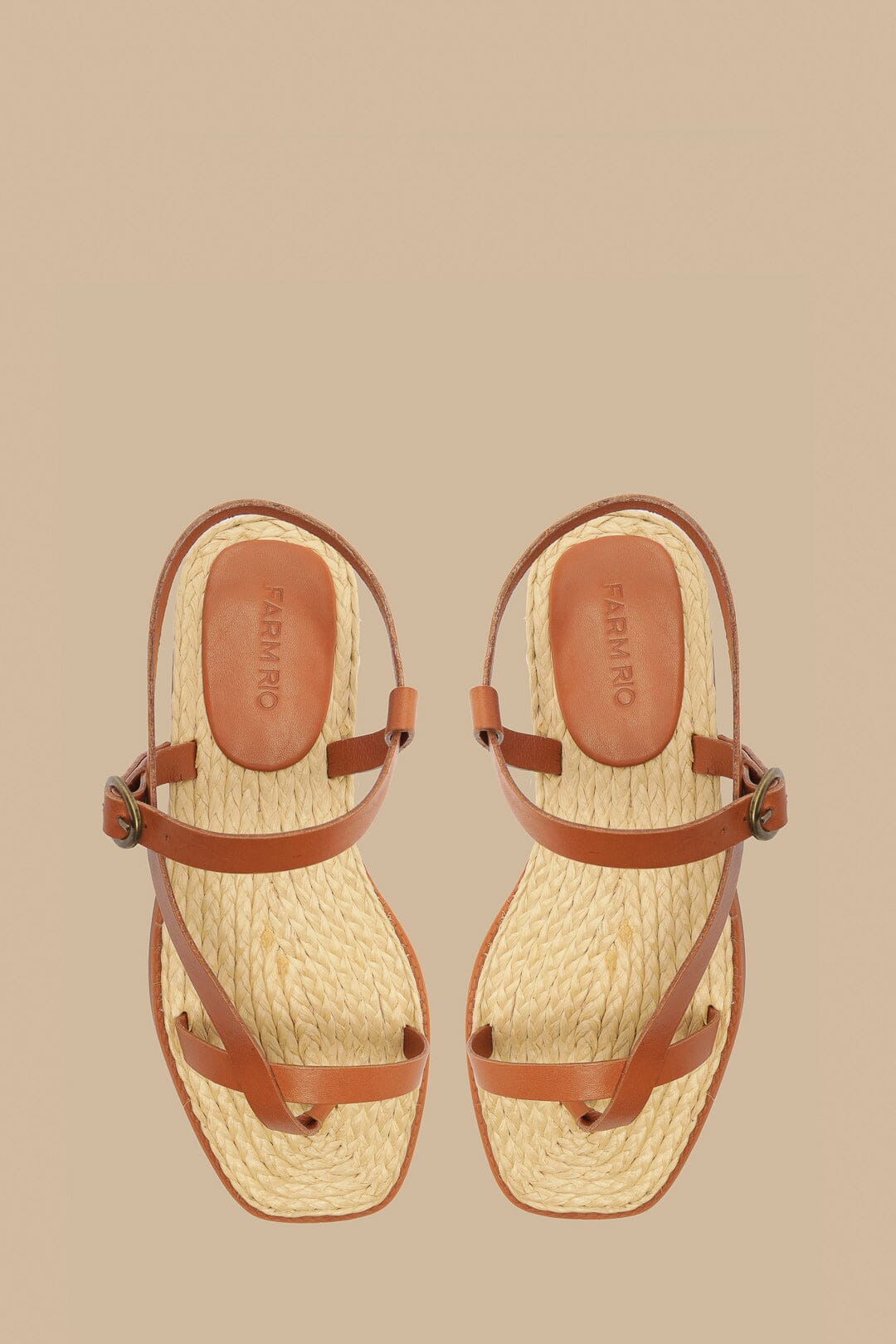 Camel Cross Strap Sandal - 3