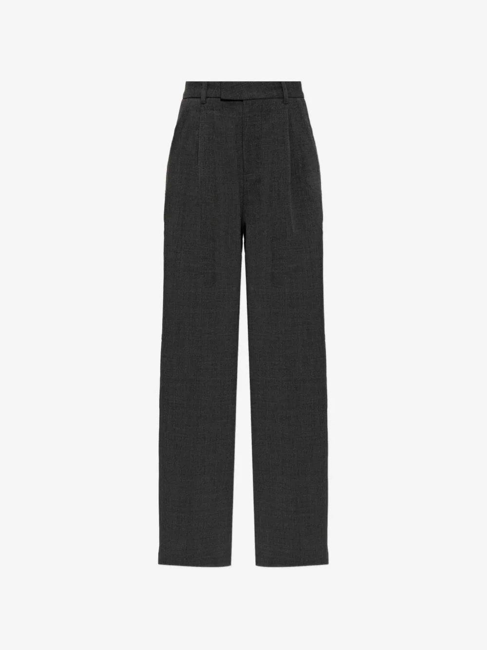 pleated straight-leg trousers - 1